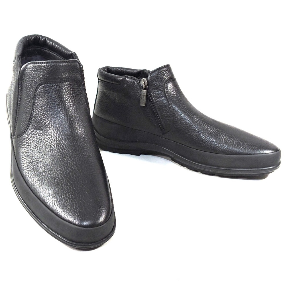 VALERIO NERI by GOODMAN 🇮🇹 MEN'S BLACK LEATHER COMFORT WINTER BOOTS